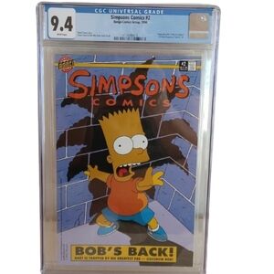 Bongo Simpsons Comics #2 1994 CGC Graded 9.4 White Pages Sideshow Bob